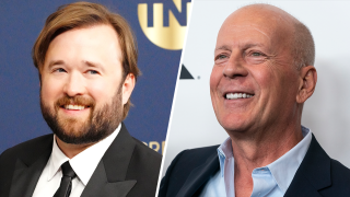 Haley Joel Osment (left) and Bruce Willis (right)