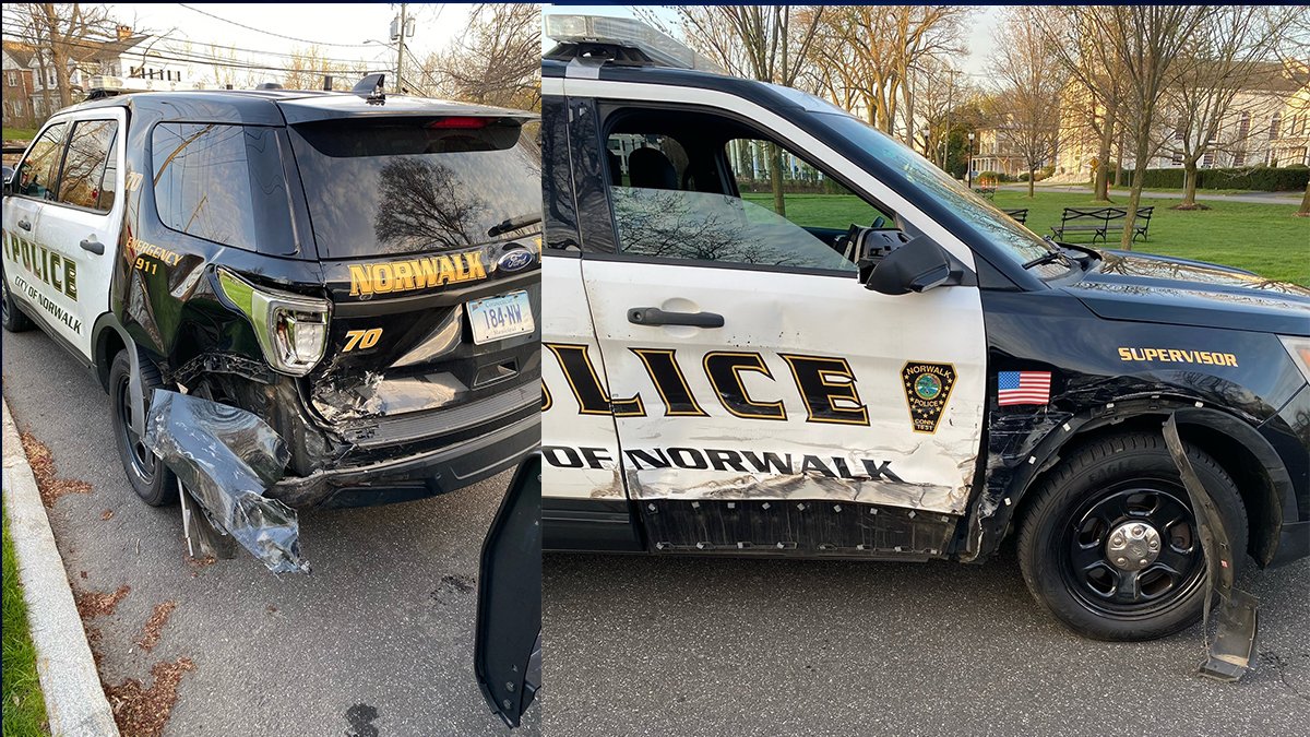 Officer Standing in Front of Cruiser Struck in Norwalk – NBC Connecticut