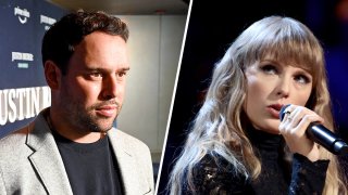 Manager to the stars Scooter Braun, left, criticized Taylor Swift in a recent interview, claiming that the megastar "weaponized" her fanbase against him during their public feud over Swift's old catalogue.