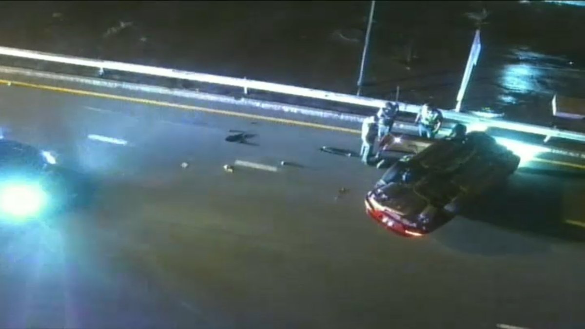 Road Reopens After Car Rollover on I-84 West in Hartford – NBC Connecticut