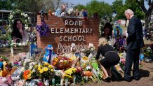 President Joe Biden and first lady Jill Biden visit Robb Elementary School