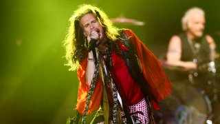 Steven Tyler with Aerosmith performs during the Bud Light Super Bowl Music Fest Day 2 at State Farm Arena on Friday, February 1, 2019, in Atlanta.
