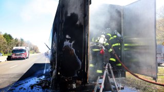 Back of a truck after a fire