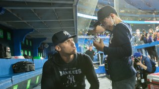 Aaron Judge Meets Young Fan