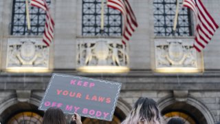 Demonstrators Protest Amid Leaked Supreme Court Draft To Overturn Roe V. Wade