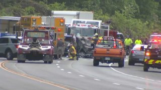 A serious crash closed both sides of the Route 82 connector in Haddam Tuesday afternoon.