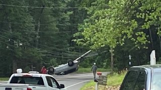 Rollover on Bushy Hill Road is Simsbury