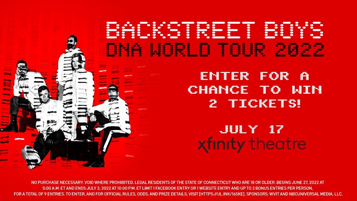 Live Nation CT Backstreet Boys Ticket Sweepstakes - Vimarsana News