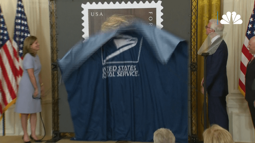  Jill Biden Unveils Nancy Reagan Forever Stamp