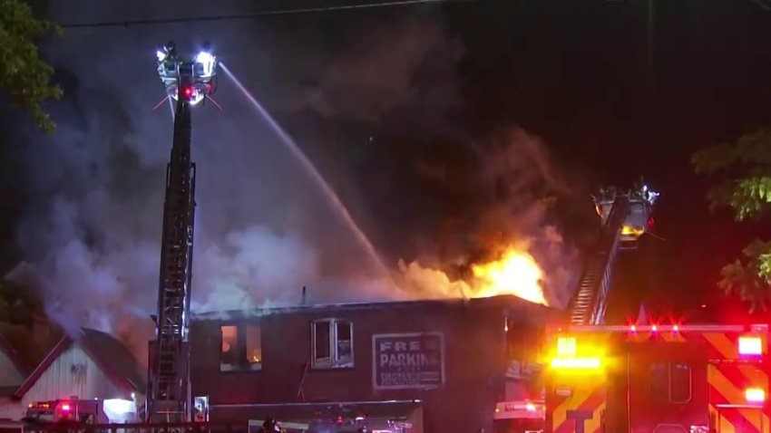 2 Firefighters Injured Battling Grocery Store Fire in Hartford