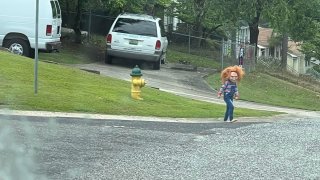 Seeing a life-sized Chucky doll lurking in a neighborhood didn't feel like "child's play" for three women in Alabama.