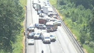 Crash on Interstate 91 in Middletown
