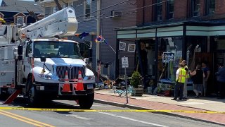 Crash on Main Street in East Hampton