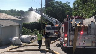 Fire at Capehart Mill in Norwich July 8 2022