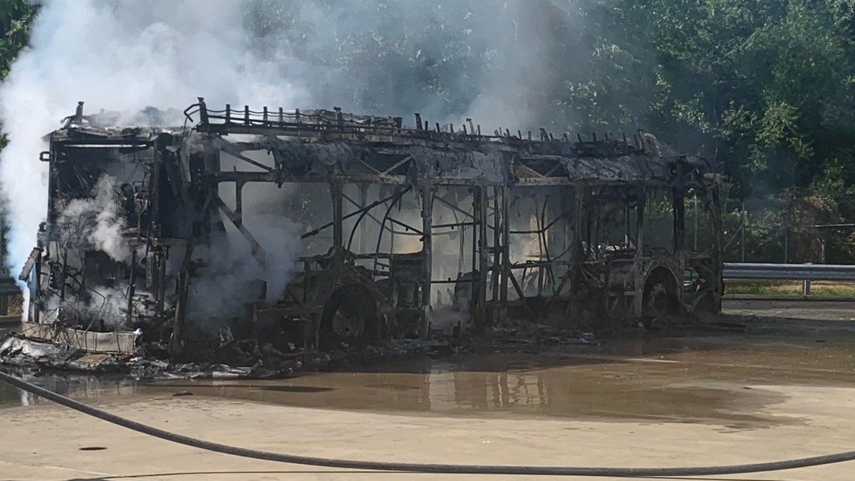 Exploding Bus Electric Bus Catches on Fire at Bus Depot in Hamden, Conn. – NBC ...