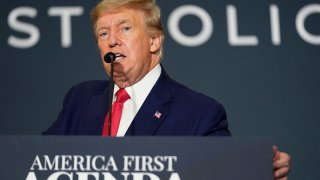 FILE – Former President Donald Trump speaks at an America First Policy Institute agenda summit at the Marriott Marquis in Washington, July 26, 2022.