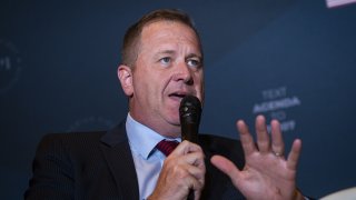 Eric Schmitt, attorney general of Missouri, speaks during the America First Policy Institute's America First Agenda summit in Washington, D.C., US, on July 25, 2022. The non-profit think tank was formed last year by former cabinet members and top officials in the Trump administration to create platforms based on his policies.