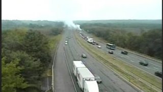 Smoke along 84 in tolland