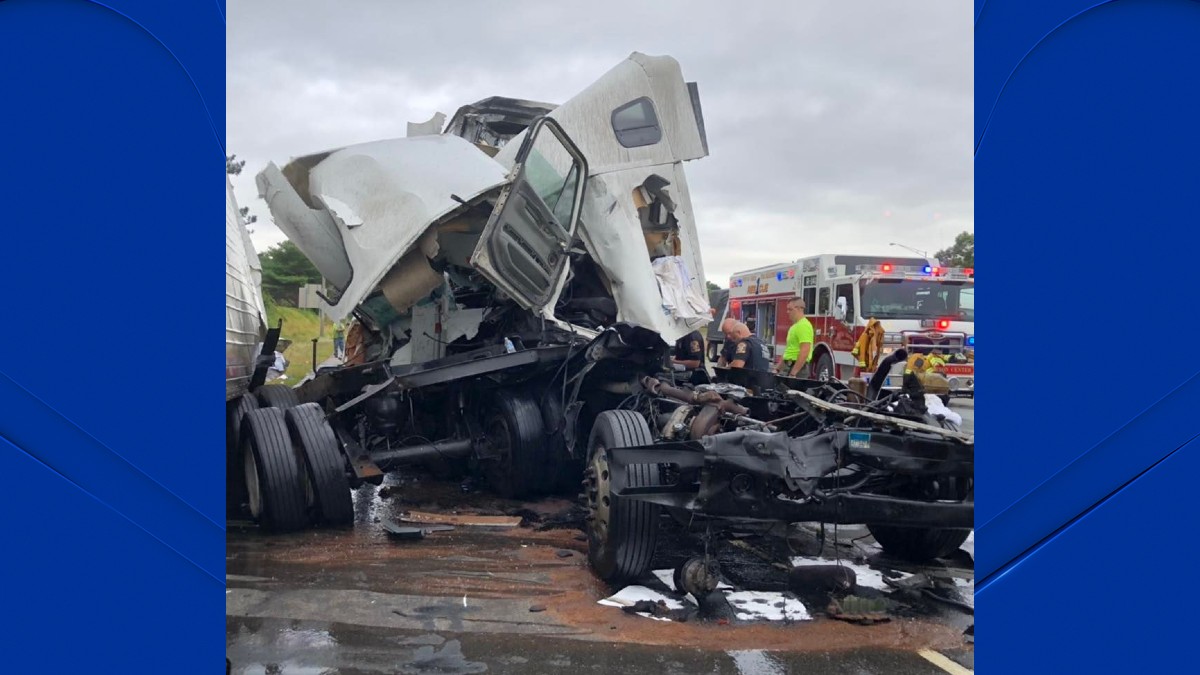 Three Hospitalized After Tractor Trailer Crash I 84 East In Vernon Nbc Connecticut 3873