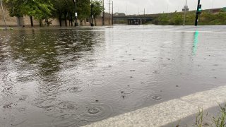 Flooding on Brewery Street in New Haven