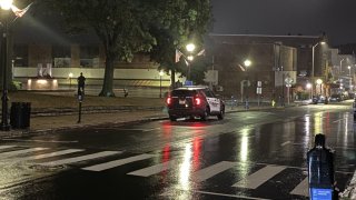 A 28-year-old man was stabbed on the Derby Green Tuesday evening, according to police.