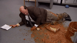A screenshot of Kevin Malone from television series "The Office"