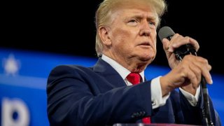 Former U.S. President Donald Trump speaks at the Conservative Political Action Conference (CPAC) held at the Hilton Anatole on August 06, 2022 in Dallas, Texas. CPAC began in 1974, and is a conference that brings together and hosts conservative organizations, activists, and world leaders in discussing current events and future political agendas. 