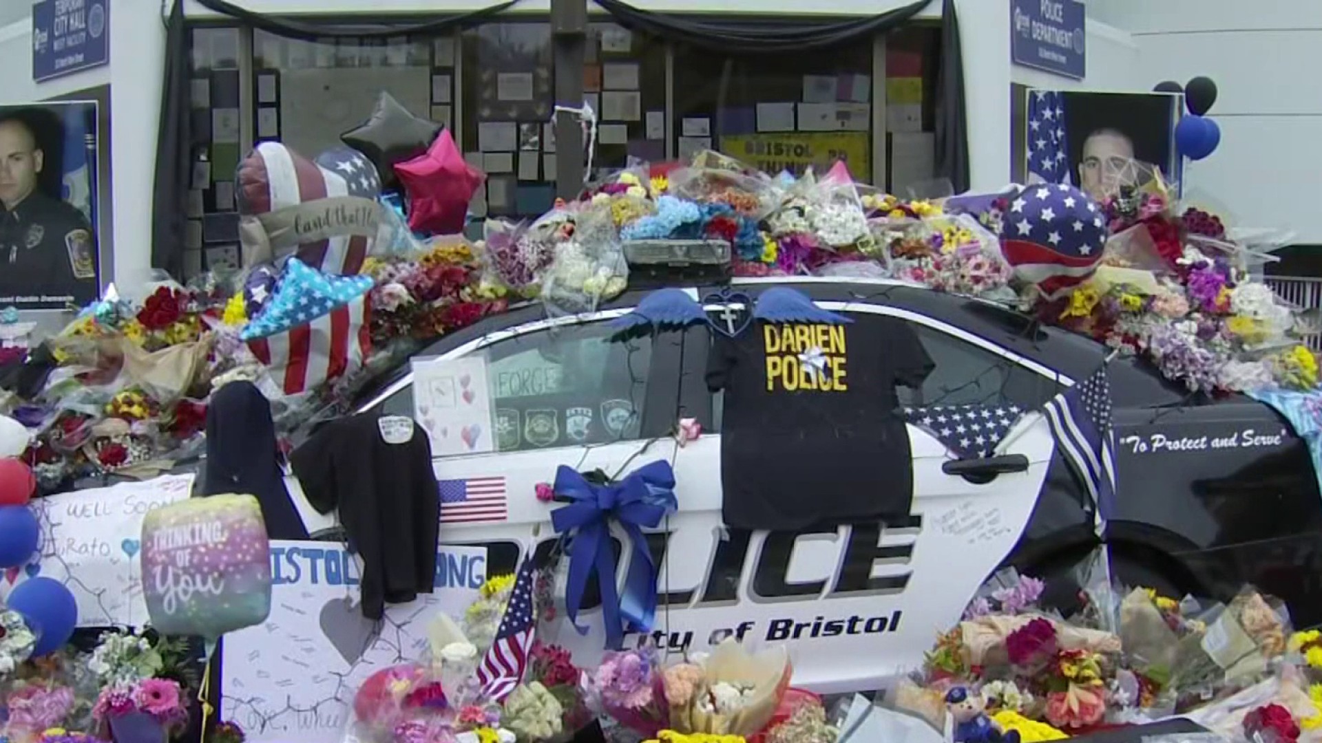 Memorial Grows Outside Bristol Police Department After Deaths Of 2   19077633757 1080pnbcstations 