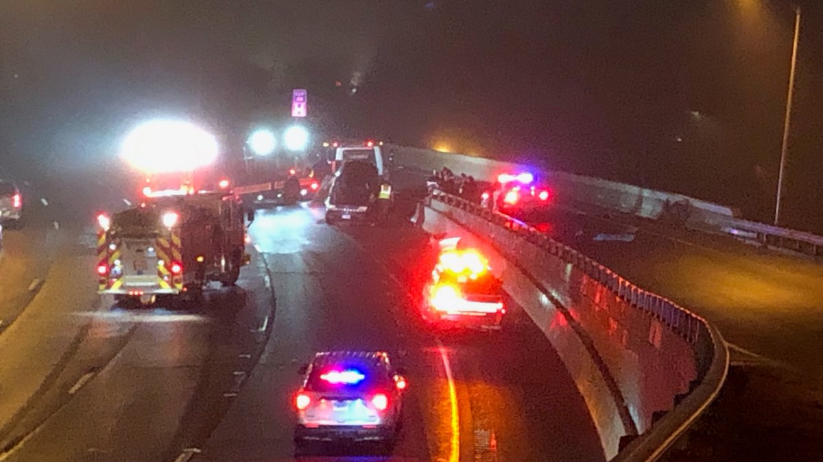 State Police Cruiser Struck While Responding to Another Crash on I84 West in Hartford NBC