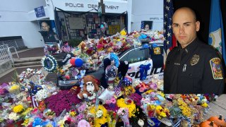 Photo of Dustin DeMonte and Bristol Police Memorial