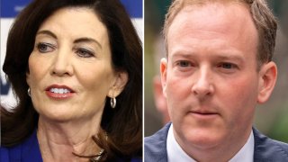 New York Democratic Governor Kathy Hochul (L), and GOP candidate for Governor, Lee Zeldin.