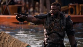 Winston Duke stars as M’Baku in Marvel Studio’s “Black Panther: Wakanda Forever.”