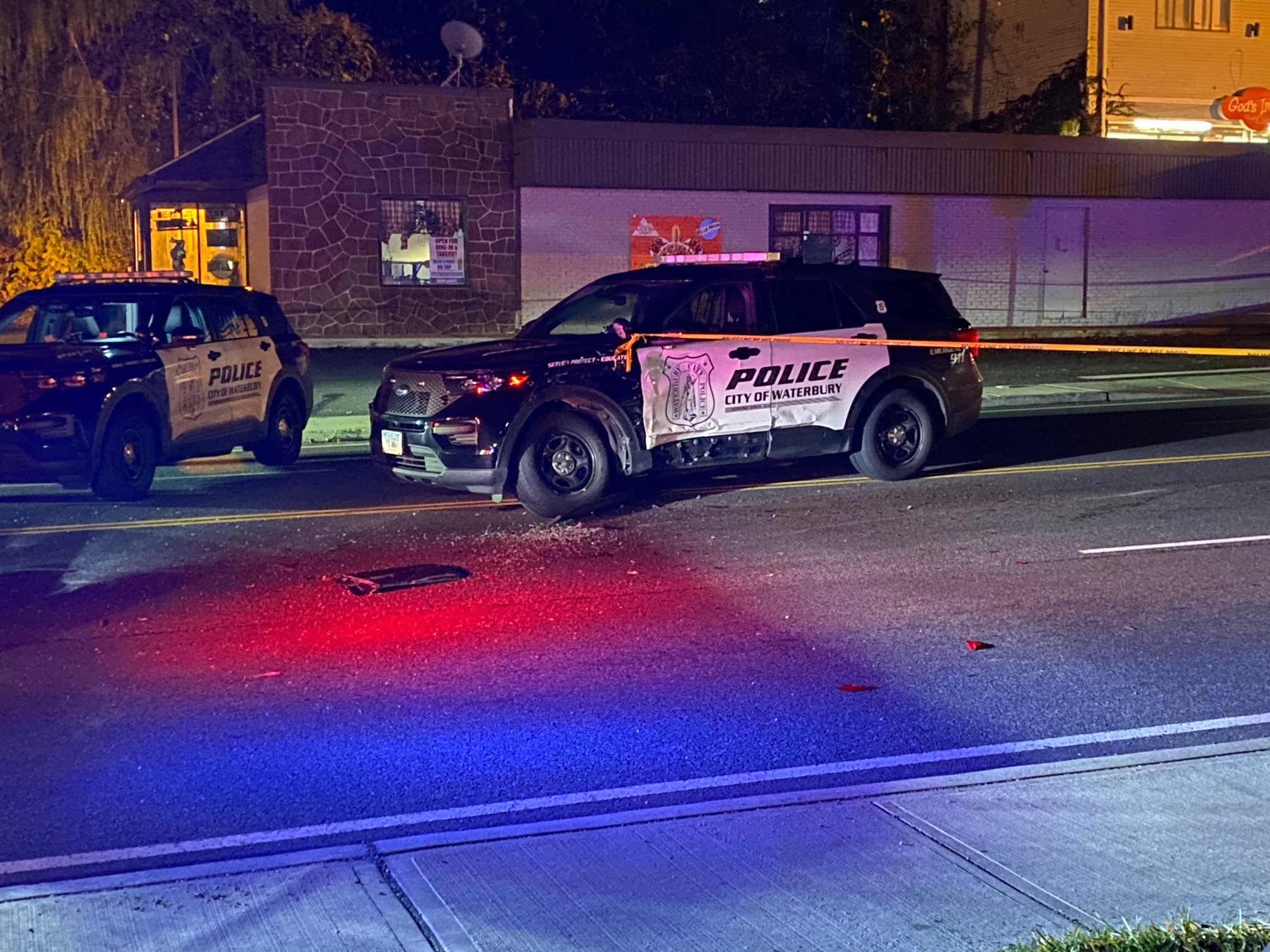 Car Drives Into Active Crime Scene, Hits Police Cruiser In Waterbury ...