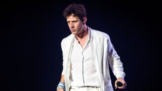 Joey McIntyre of Kids On The Block performing at the Scotiabank Arena in Toronto.