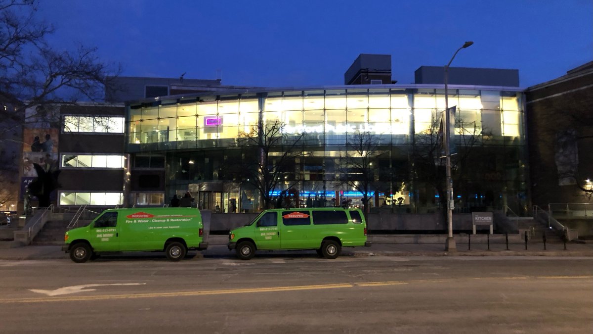 Blown transformer sparks fire, power outage at downtown branch of Hartford Public Library: official