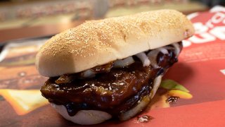 The McRib sandwich.