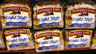 Loaves of Pepperidge Farm bread sit on display in an Associa