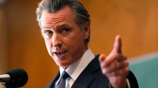 California Gov. Gavin Newsom successfully quashed a recall attempt last year in California. Asked if he's getting ready for a presidential run, Newsom insisted that was not the case.