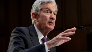 Federal Reserve Chair Jerome Powell testifies before the Senate Banking Committee March 7, 2023 in Washington, DC.