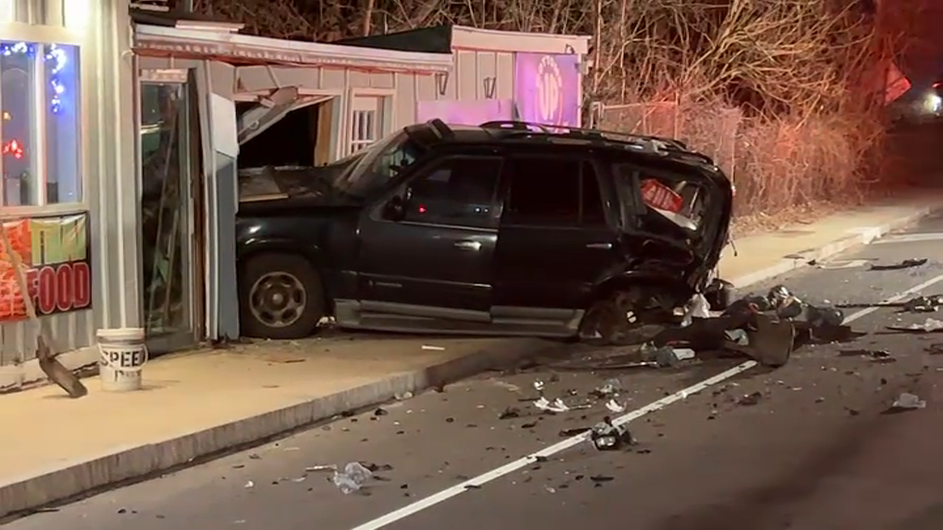 Car Crashes Into Parked Vehicle, Pushes It Into Occupied Restaurant in Norwich NBC Connecticut