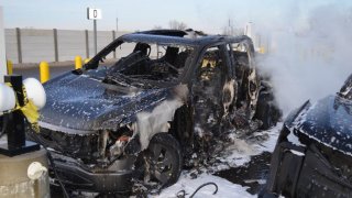 An electric Ford F-150 Lightning caught fire on Feb. 4, 2023 due to a battery issue traced back to one of the automaker’s suppliers. The blaze spread to two other electric pickups in a holding lot of Ford’s in Dearborn, Michigan.