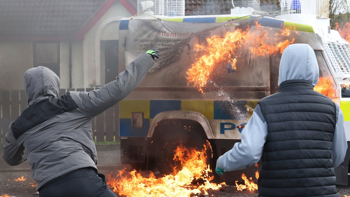 Police Car Firebombed in Protest of N. Ireland Peace Deal Ahead of Biden's Visit – NBC Connecticut - Vimarsana News