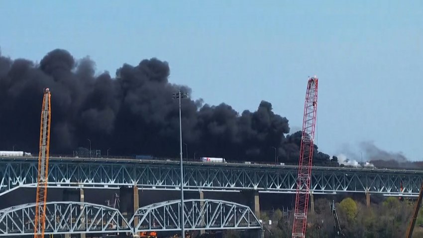 Fiery Crash Closes I-95 on Gold Star Bridge