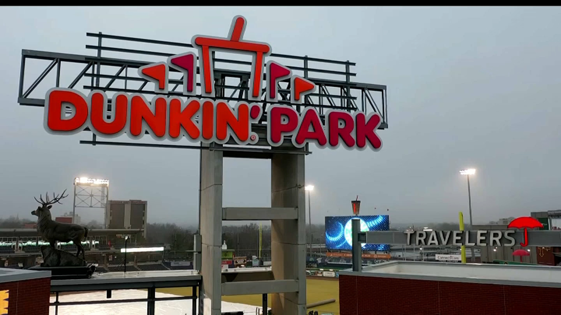 Dunkin' Donuts Park signs