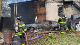 Fire on West Easton Street in Hamden