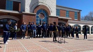 Quinnipiac University men's hockey team sendoff