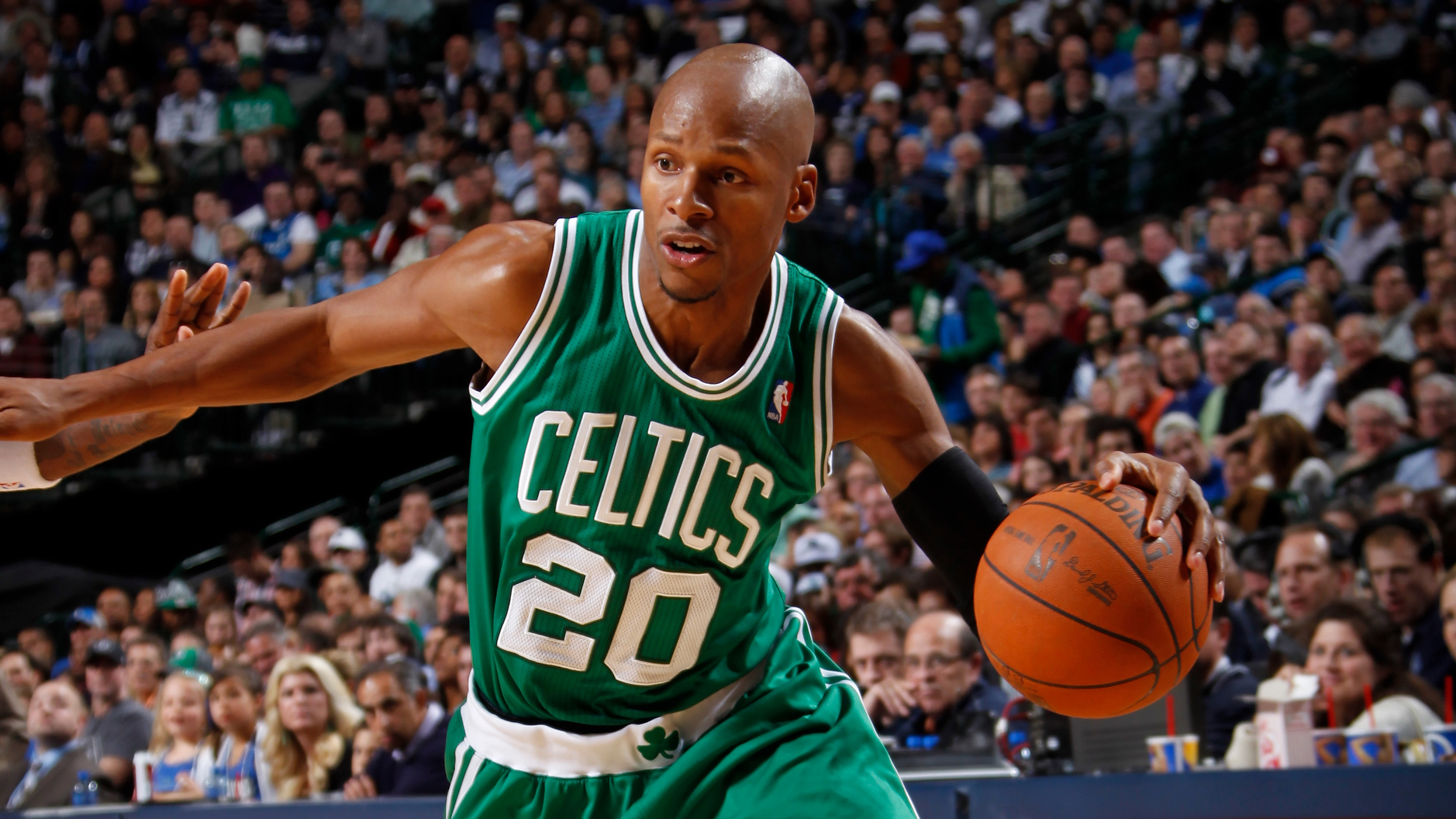 Ray Allen at the peak of a perfect jumpshot.