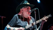 Johnny Winter performs on stage at O2 Shepherd's Bush Empire on April 14, 2013, in London, England.