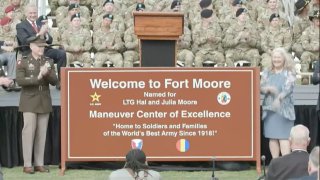 The former Fort Benning was renamed Fort Moore in Columbus, Georgia, May 11, 2023.