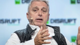 John Riccitiello, CEO of Unity Technologies, speaks during the TechCrunch Disrupt 2018 summit in San Francisco, Sept. 5, 2018.